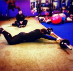 barbell roll out